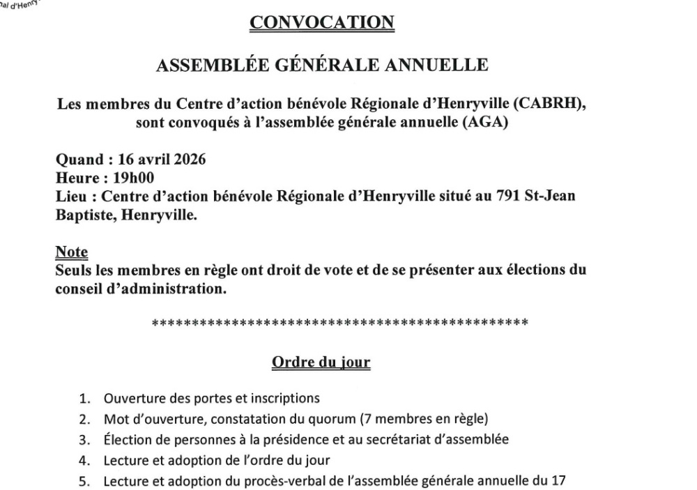 AGA 16 avril 19h00